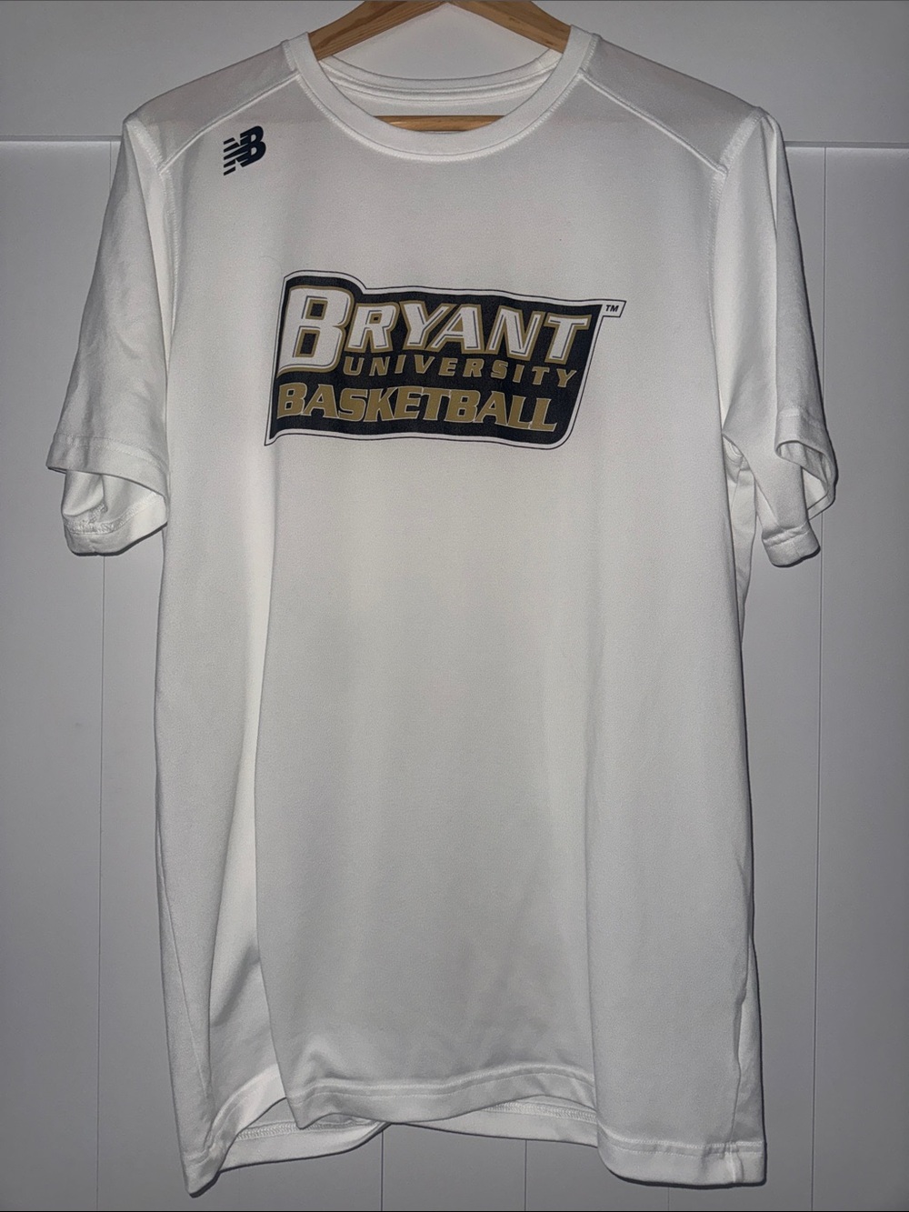 New Balance White Bryant University Basketball Graphic Tee